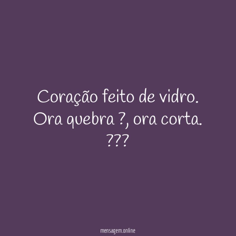 Coração feito de vidro
