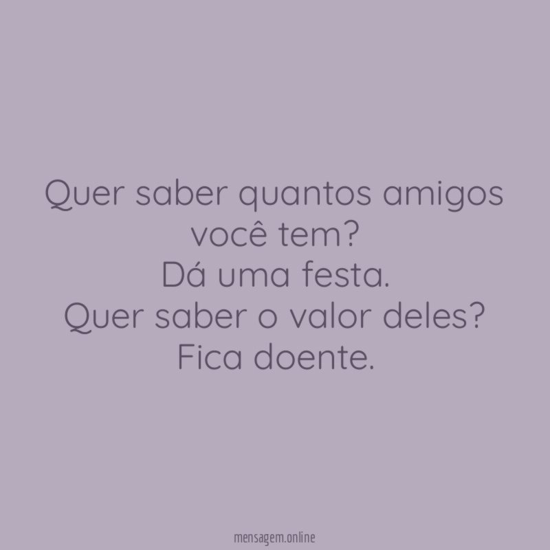 Quer saber quantos amigos você tem