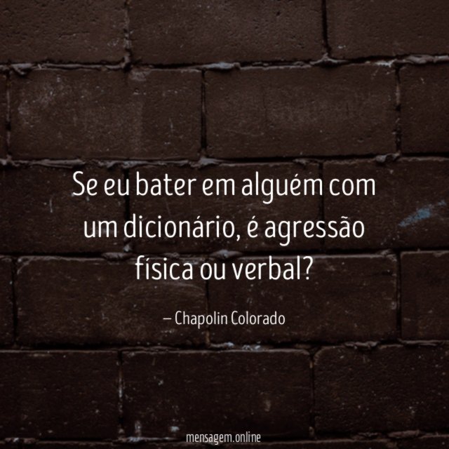 Se eu bater em alguém com um dicionário