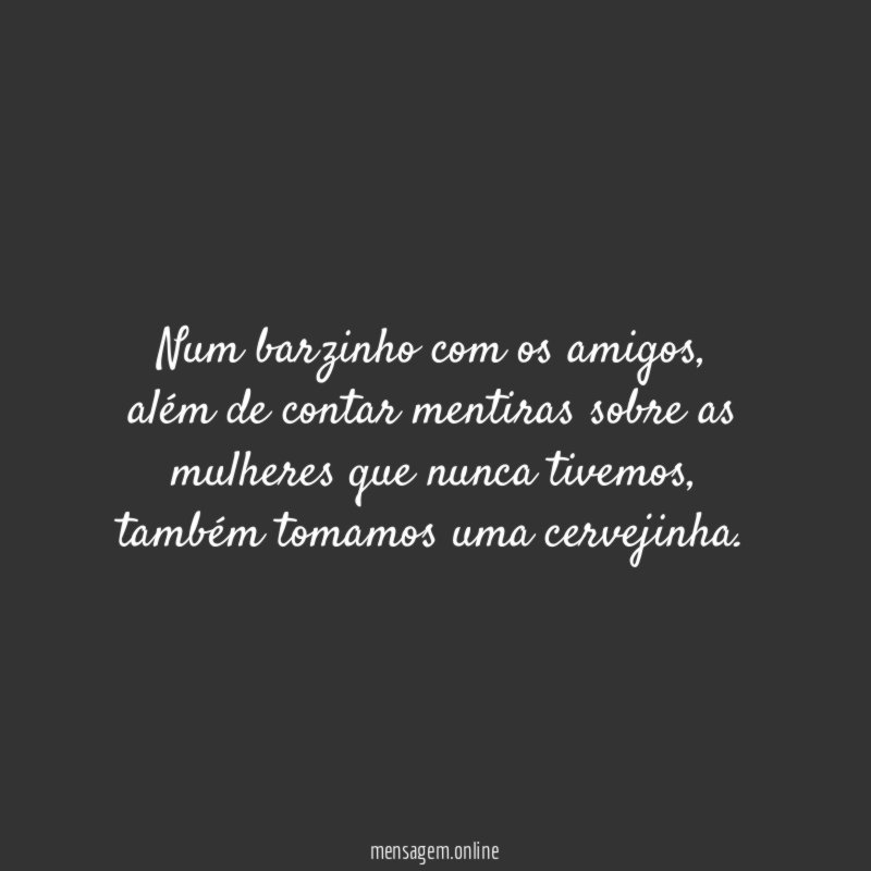 Num barzinho com os amigos