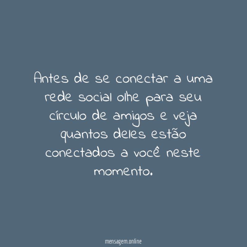 Antes de se conectar a uma rede social