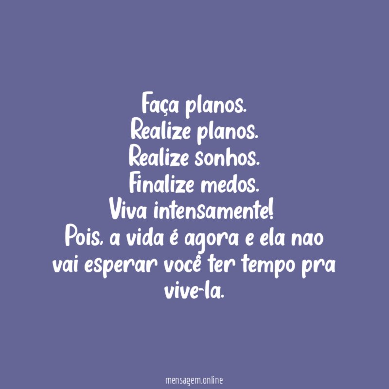Faça planos