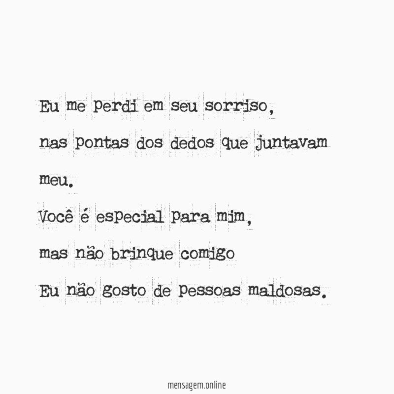 Eu me perdi em seu sorriso