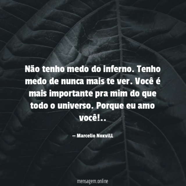 Não tenho medo do inferno