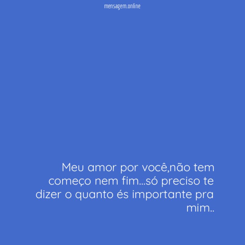 Meu amor por você