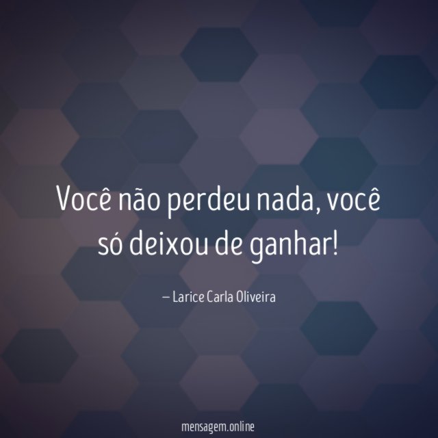 Você não perdeu nada