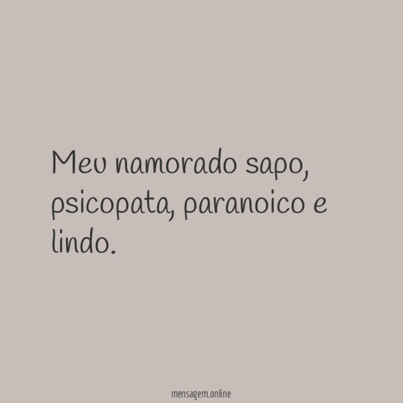 Meu namorado sapo