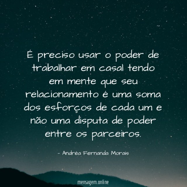 É preciso usar o poder de trabalhar em