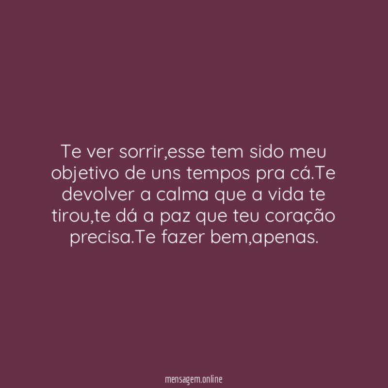 Te ver sorrir