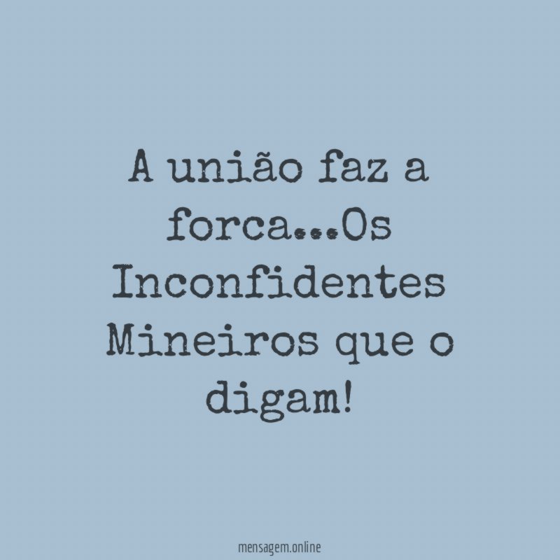 A união faz a forca