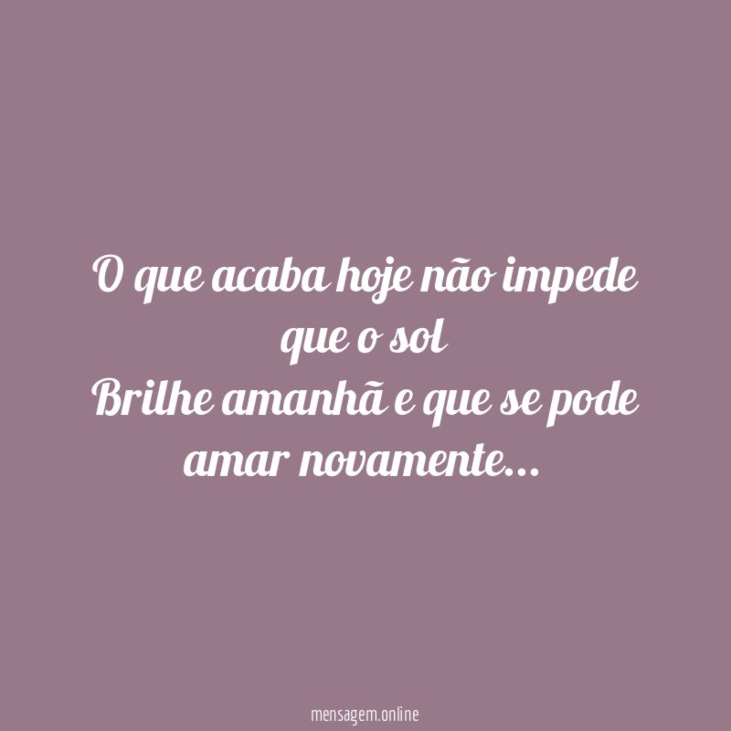 O que acaba hoje não impede que