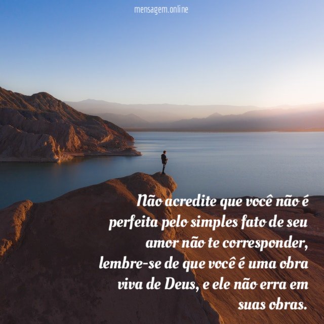 Não acredite que você não é perfeita pelo