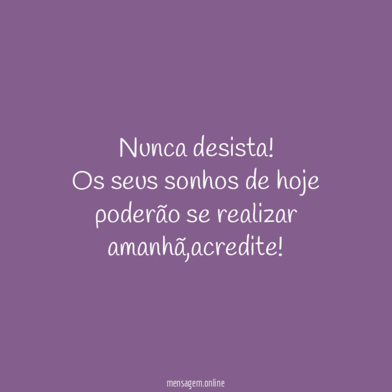 Nunca desista