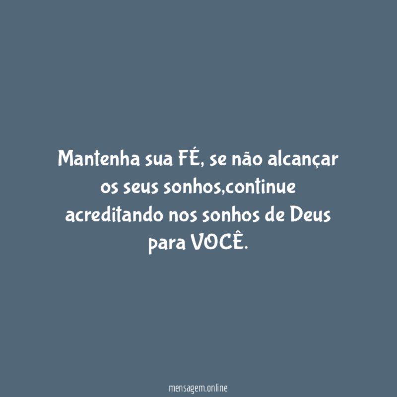 Mantenha sua FÉ