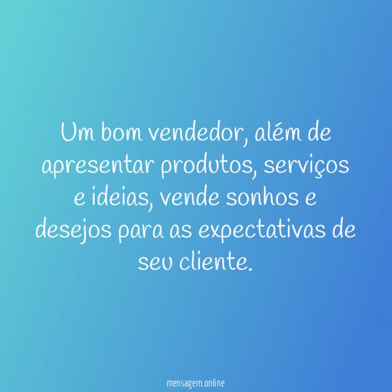 Um bom vendedor