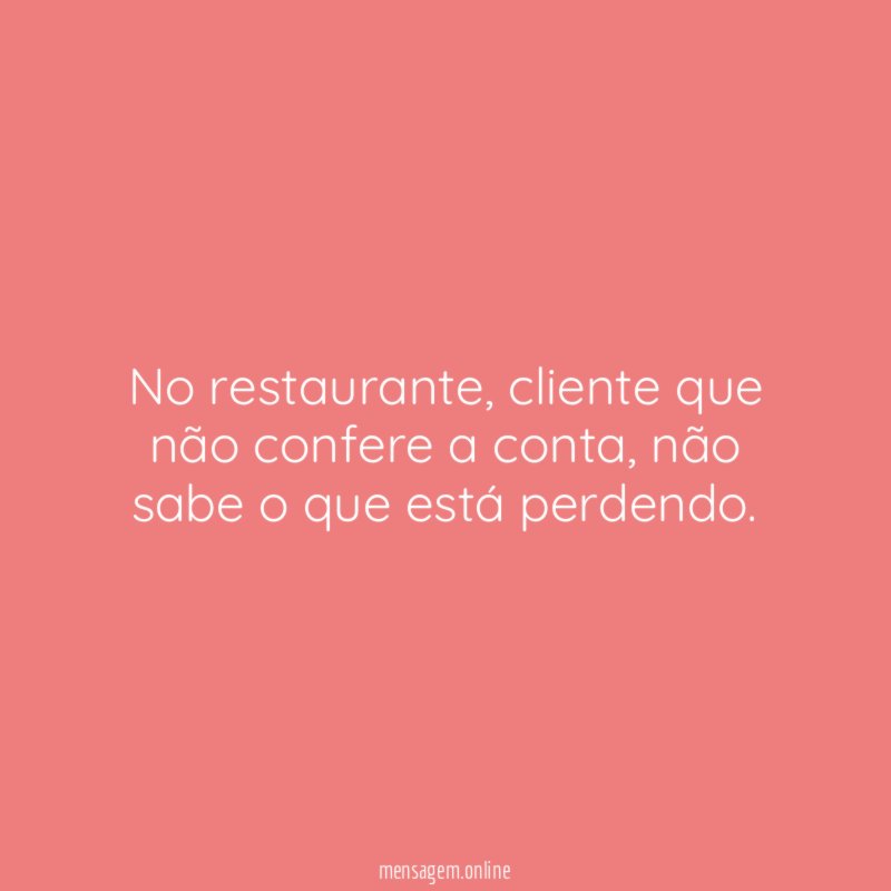 No restaurante