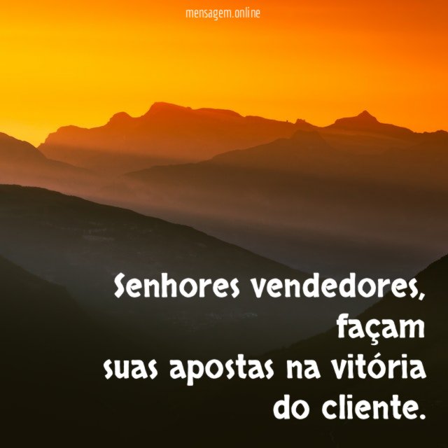 Senhores vendedores