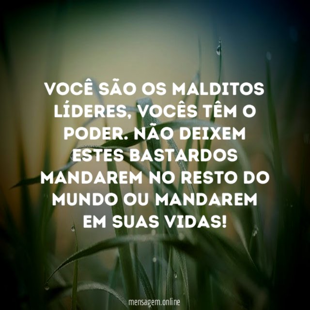 Você são os malditos líderes