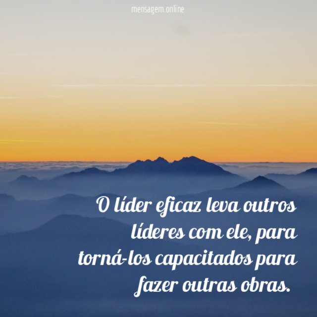 O líder eficaz leva outros líderes com ele