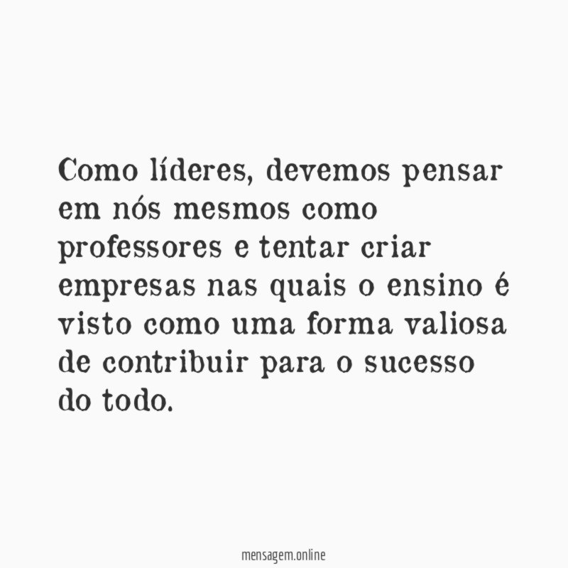 Como líderes