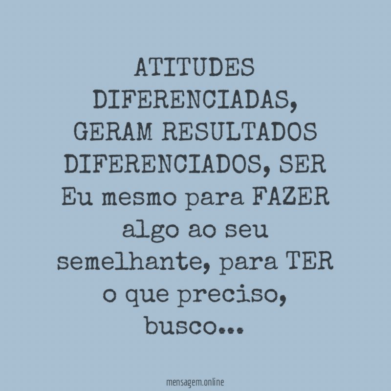 ATITUDES DIFERENCIADAS