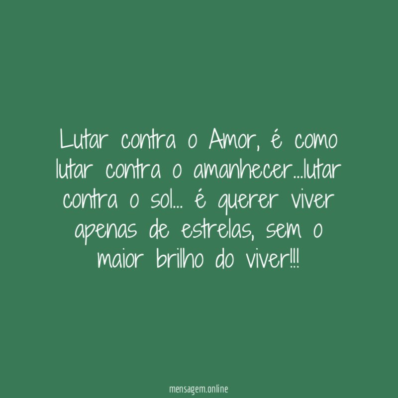 Lutar contra o Amor