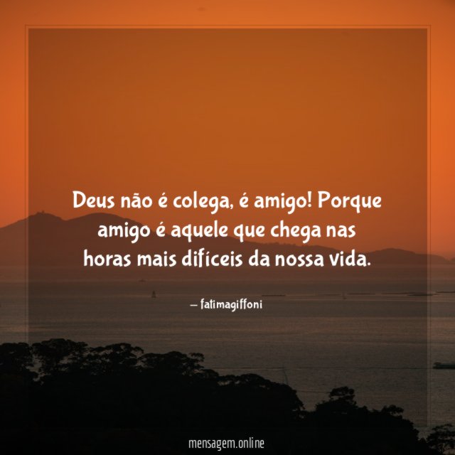 Deus não é colega