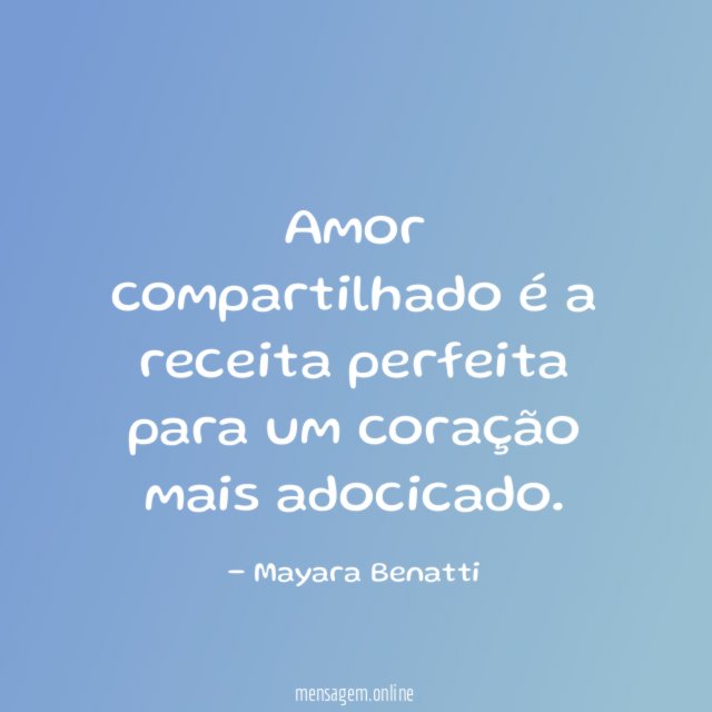 Amor compartilhado é a receita perfeita para um coração mais adocicado