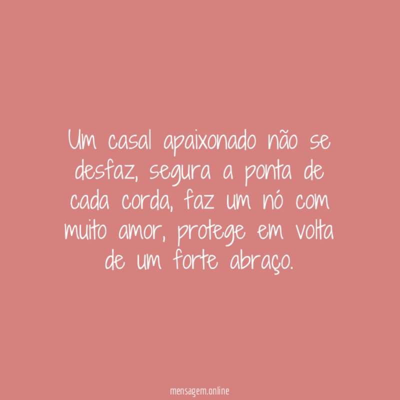 Um casal apaixonado não se desfaz