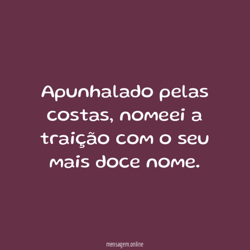Apunhalado pelas costas