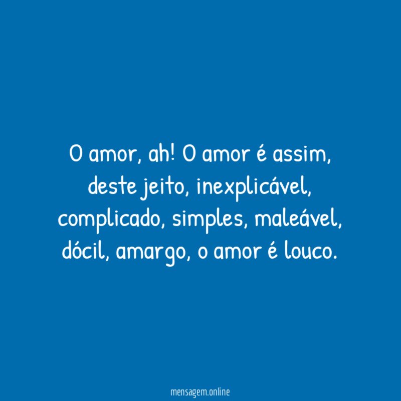 O amor