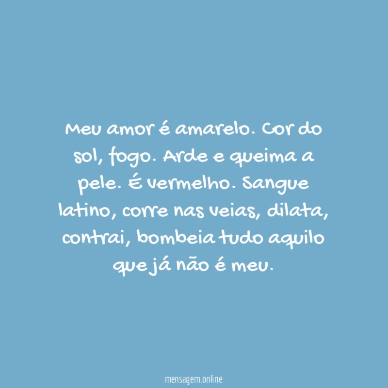 Meu amor é amarelo