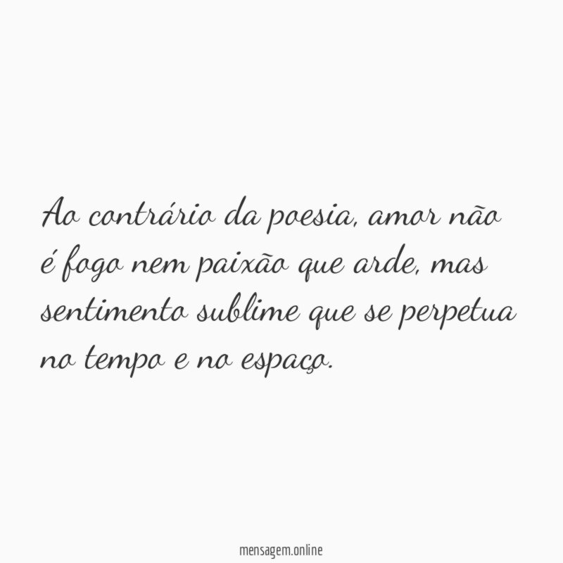 Ao contrário da poesia