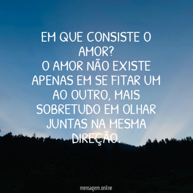 Em que consiste o Amor