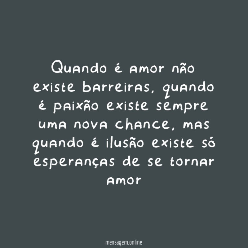 Quando é amor não existe barreiras