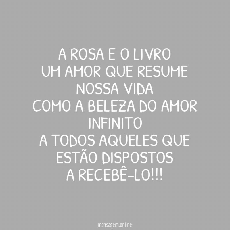 a rosa e o livro um amor que resume