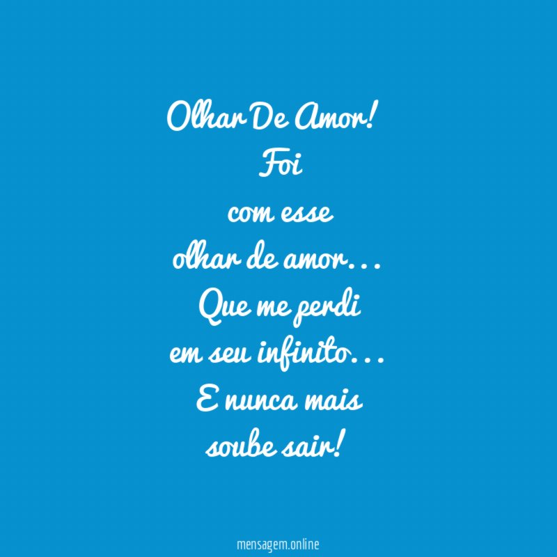 Olhar De Amor!