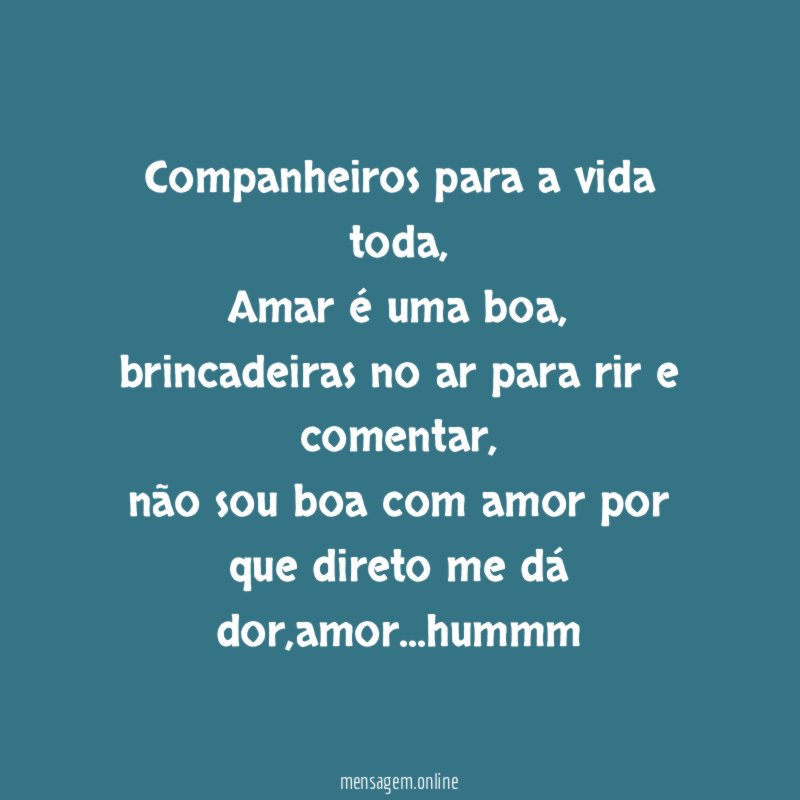 Companheiros para a vida toda