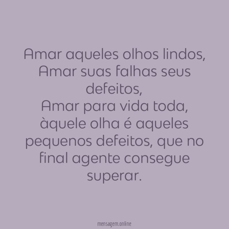 Amar aqueles olhos lindos