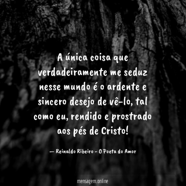 A única coisa que verdadeiramente me seduz nesse