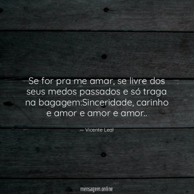 Se for pra me amar