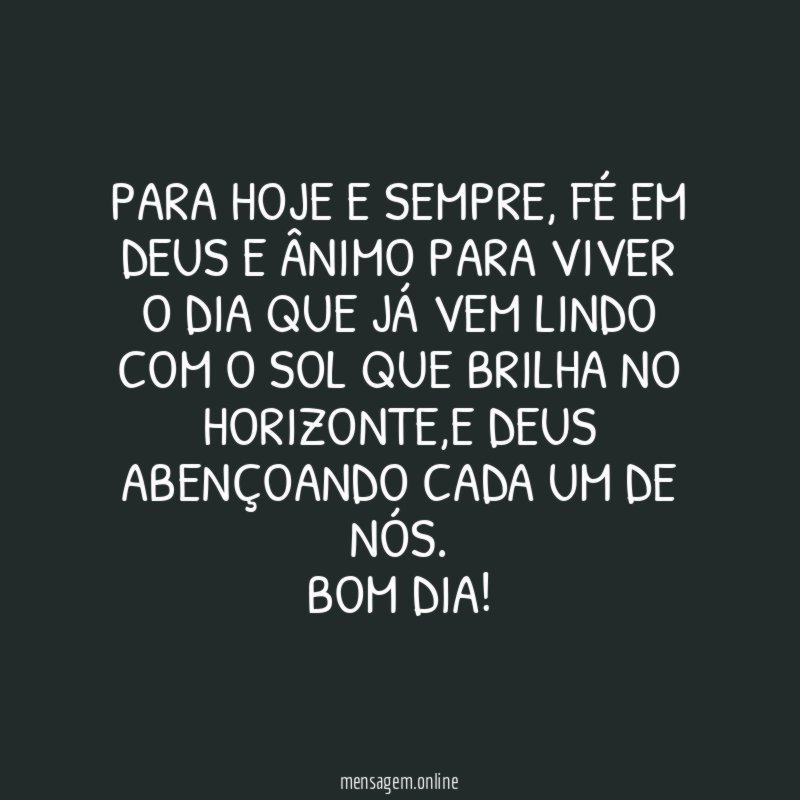 Para hoje e sempre