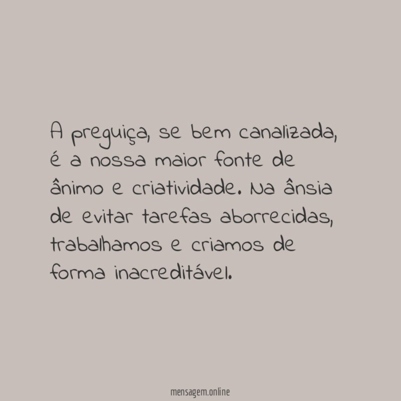A preguiça