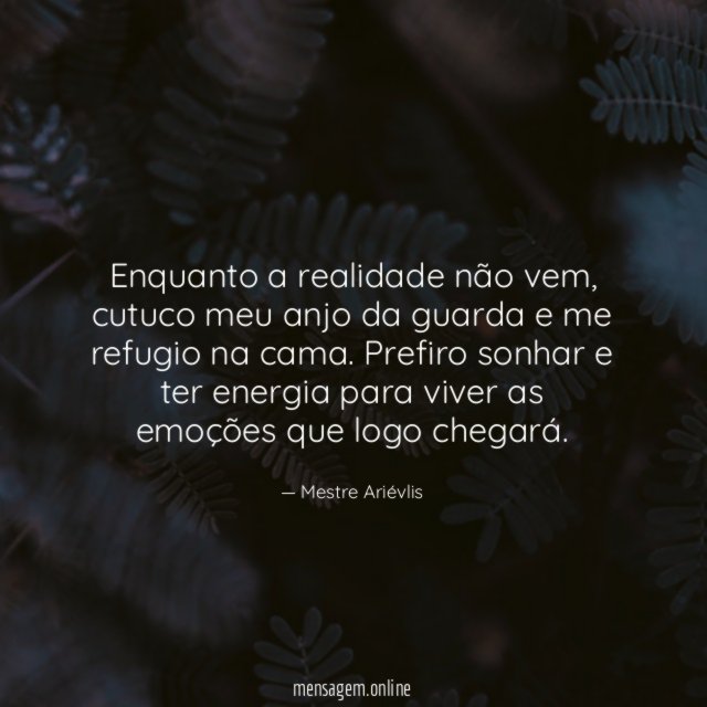 Enquanto a realidade não vem