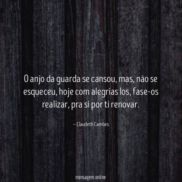 O anjo da guarda se cansou