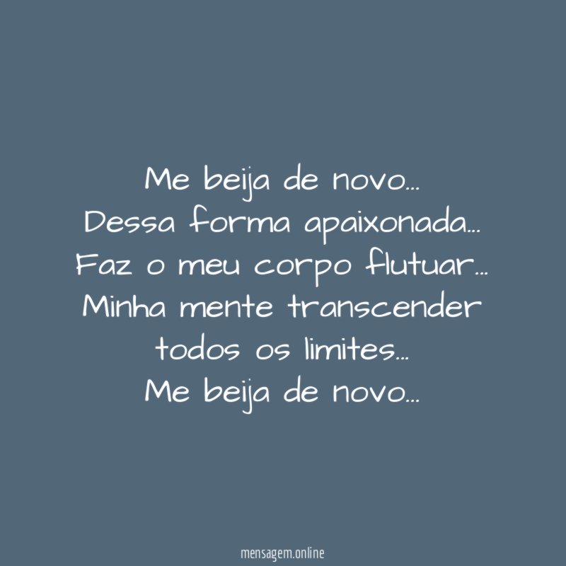 Me beija de novo