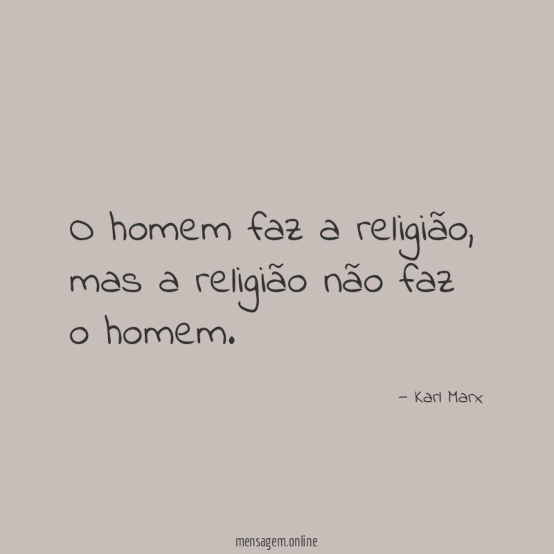 O homem faz a religião