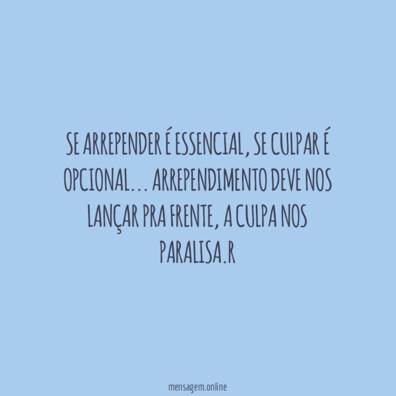 Se arrepender é essencial