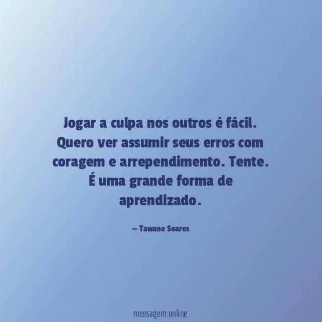 Jogar a culpa nos outros é fácil