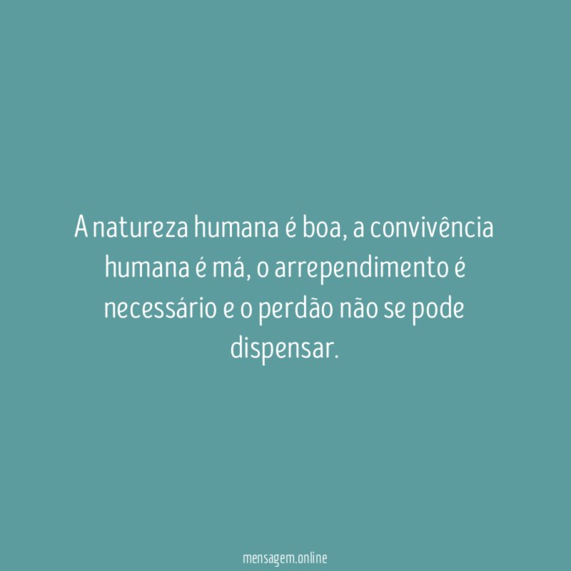 A natureza humana é boa